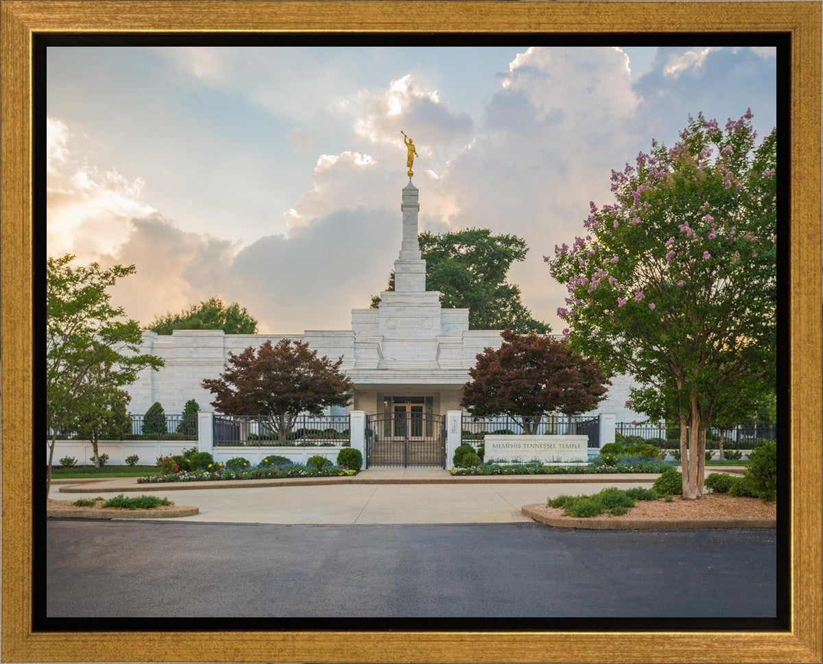 Memphis Temple Glorious Sunset