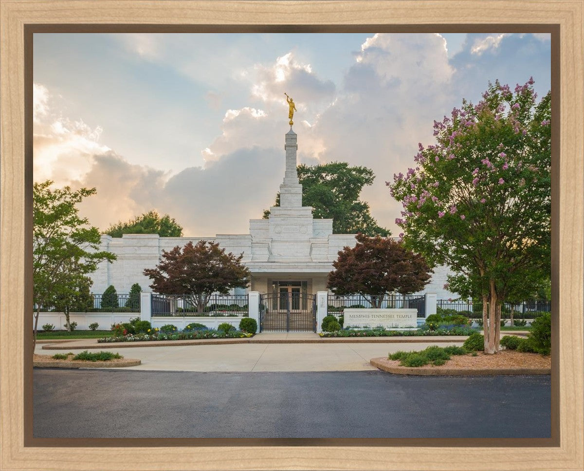 Memphis Temple Glorious Sunset Gallery Wrap