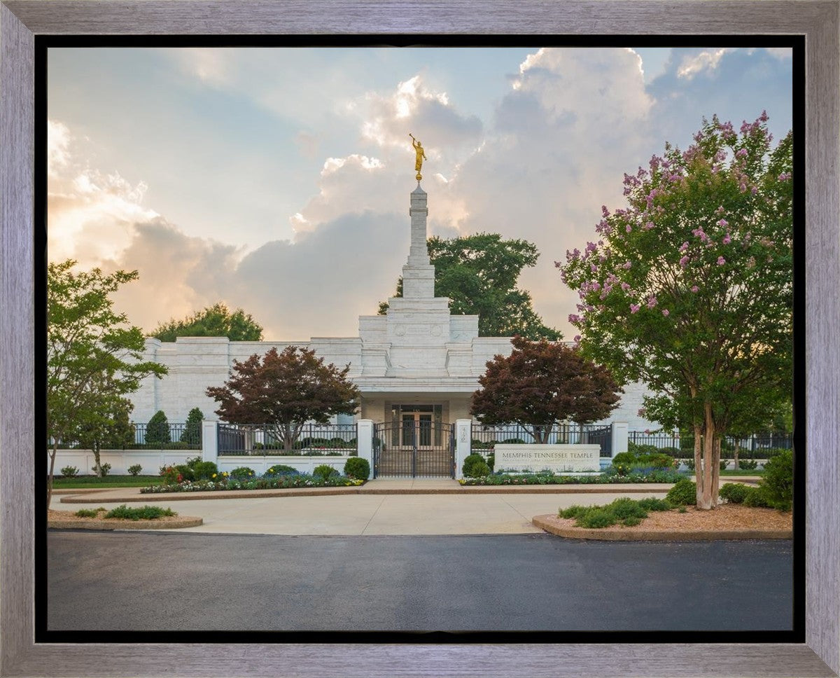 Memphis Temple Glorious Sunset Gallery Wrap