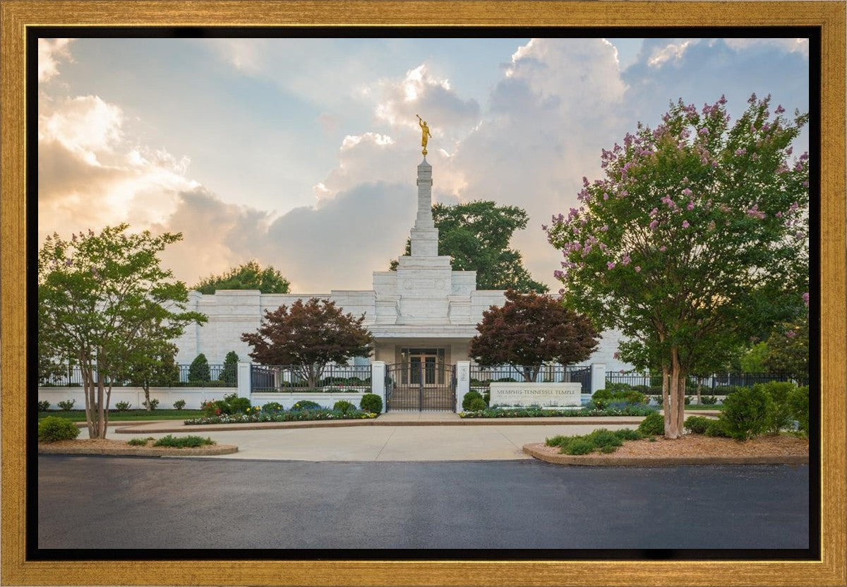 Memphis Temple Glorious Sunset Gallery Wrap