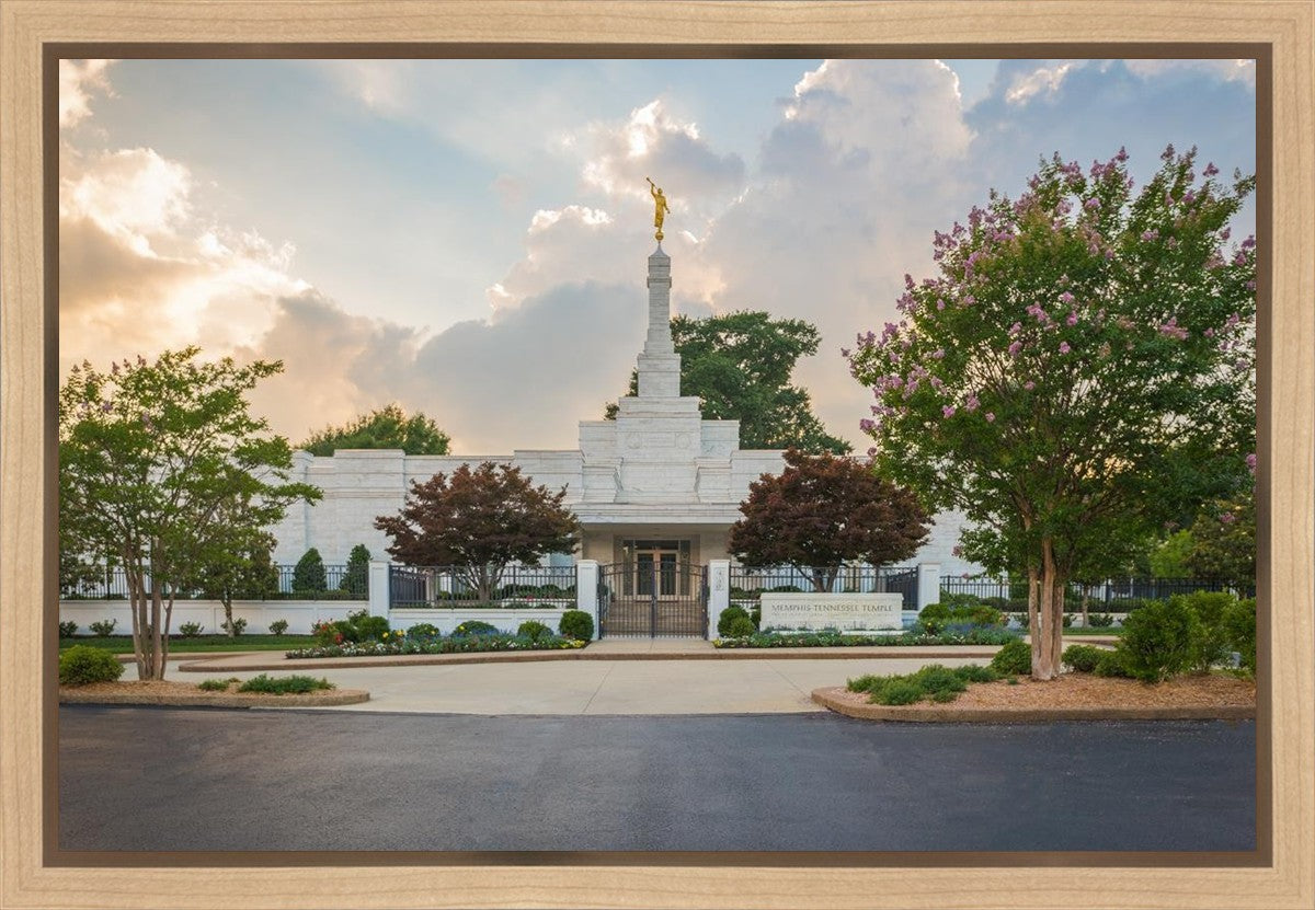 Memphis Temple Glorious Sunset Gallery Wrap