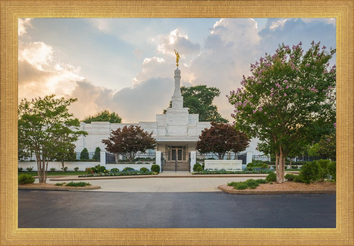 Memphis Temple Glorious Sunset