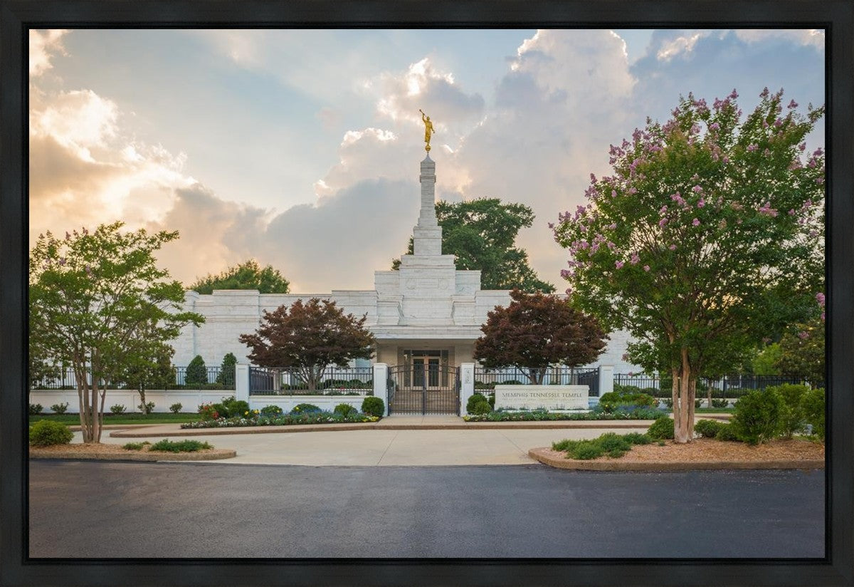 Memphis Temple Glorious Sunset Gallery Wrap