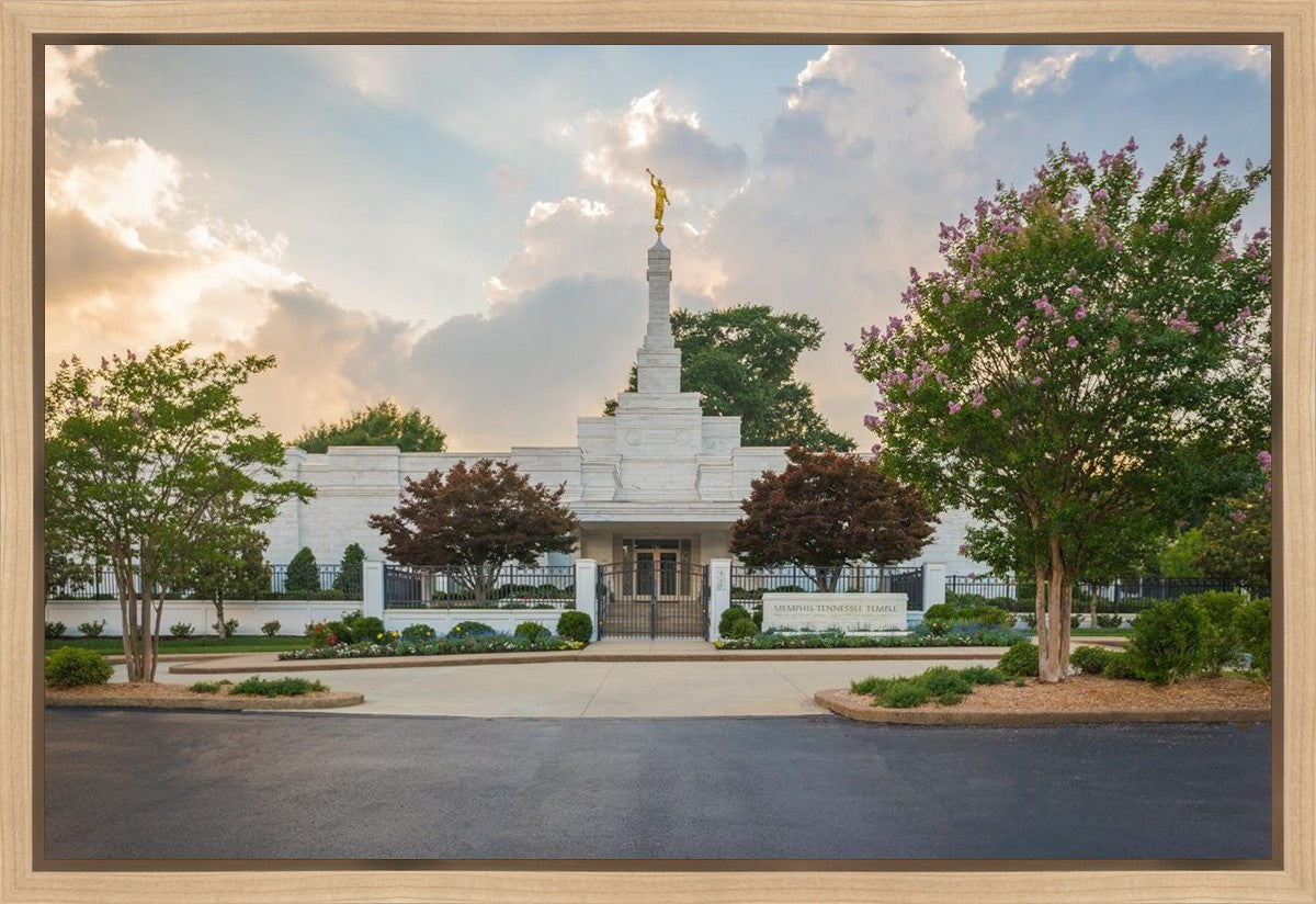 Memphis Temple Glorious Sunset Gallery Wrap