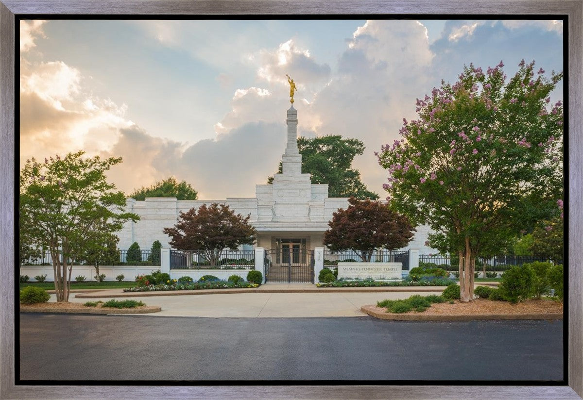 Memphis Temple Glorious Sunset Gallery Wrap