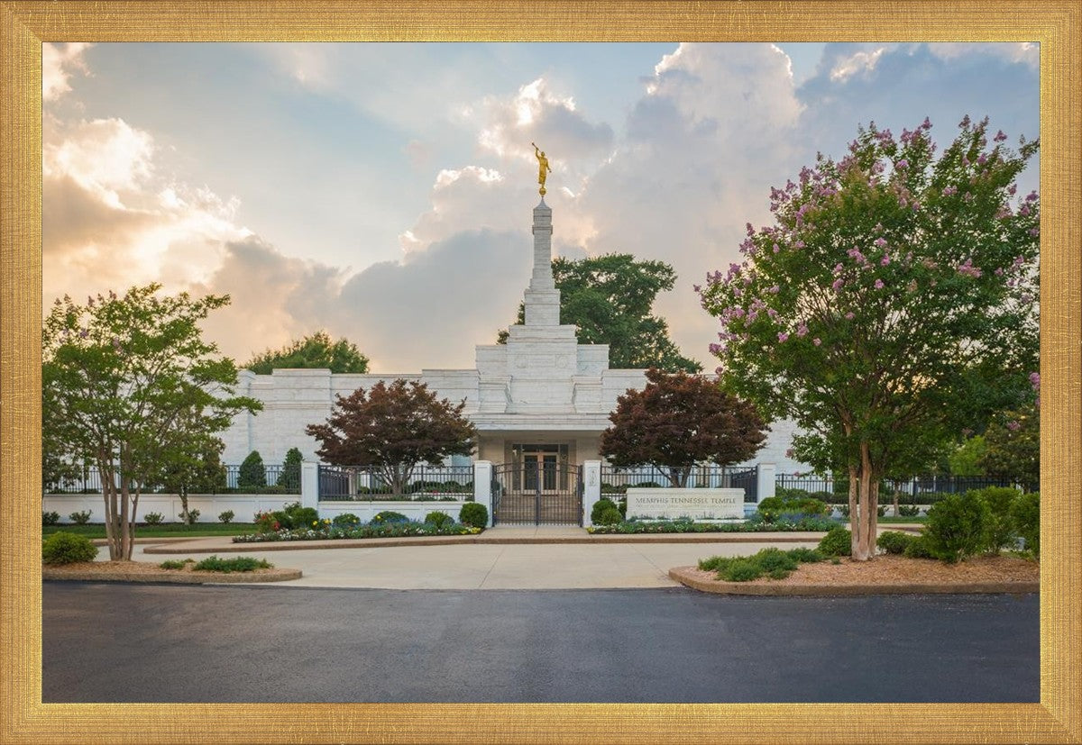 Memphis Temple Glorious Sunset
