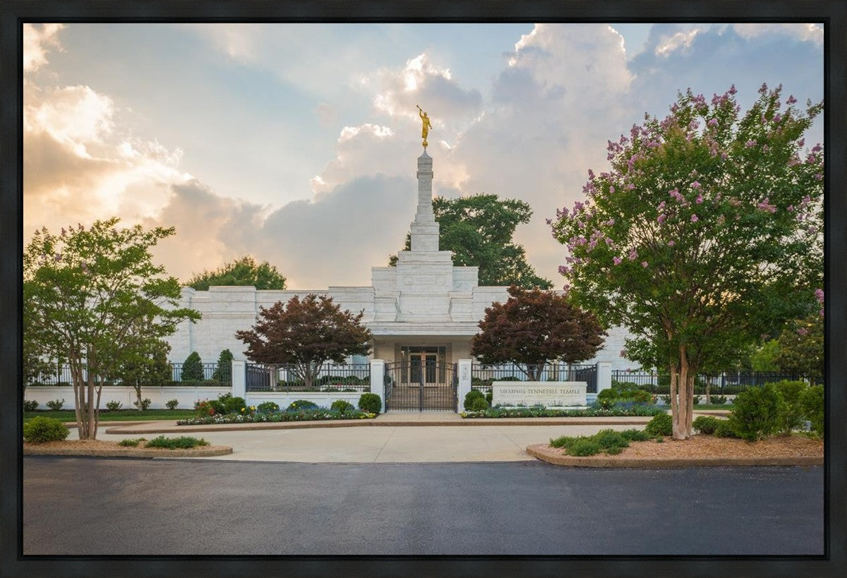 Memphis Temple Glorious Sunset Gallery Wrap