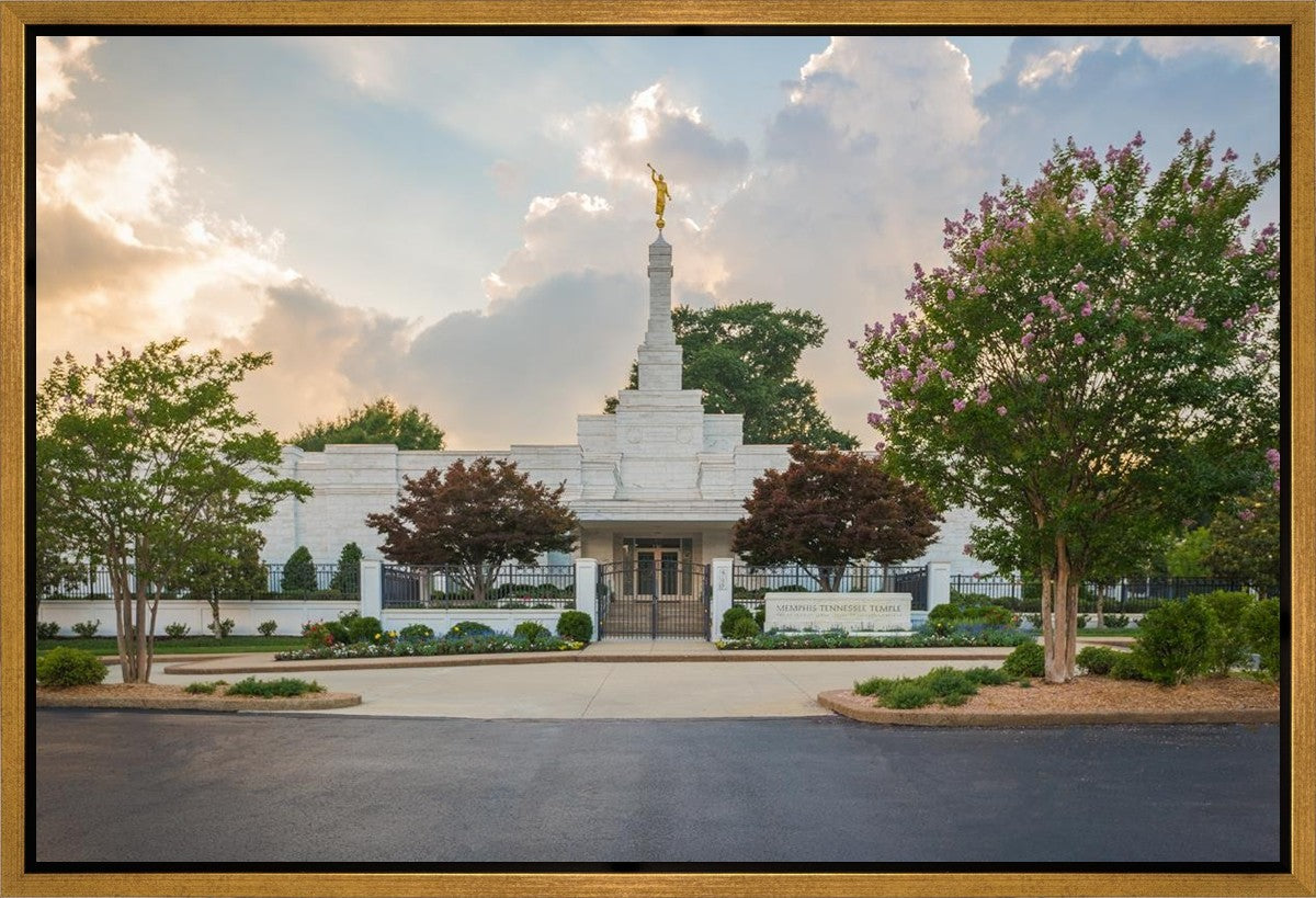 Memphis Temple Glorious Sunset Gallery Wrap