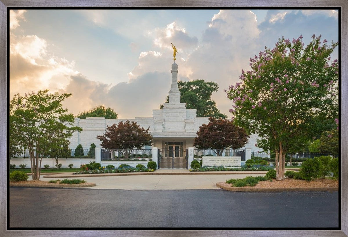 Memphis Temple Glorious Sunset Gallery Wrap