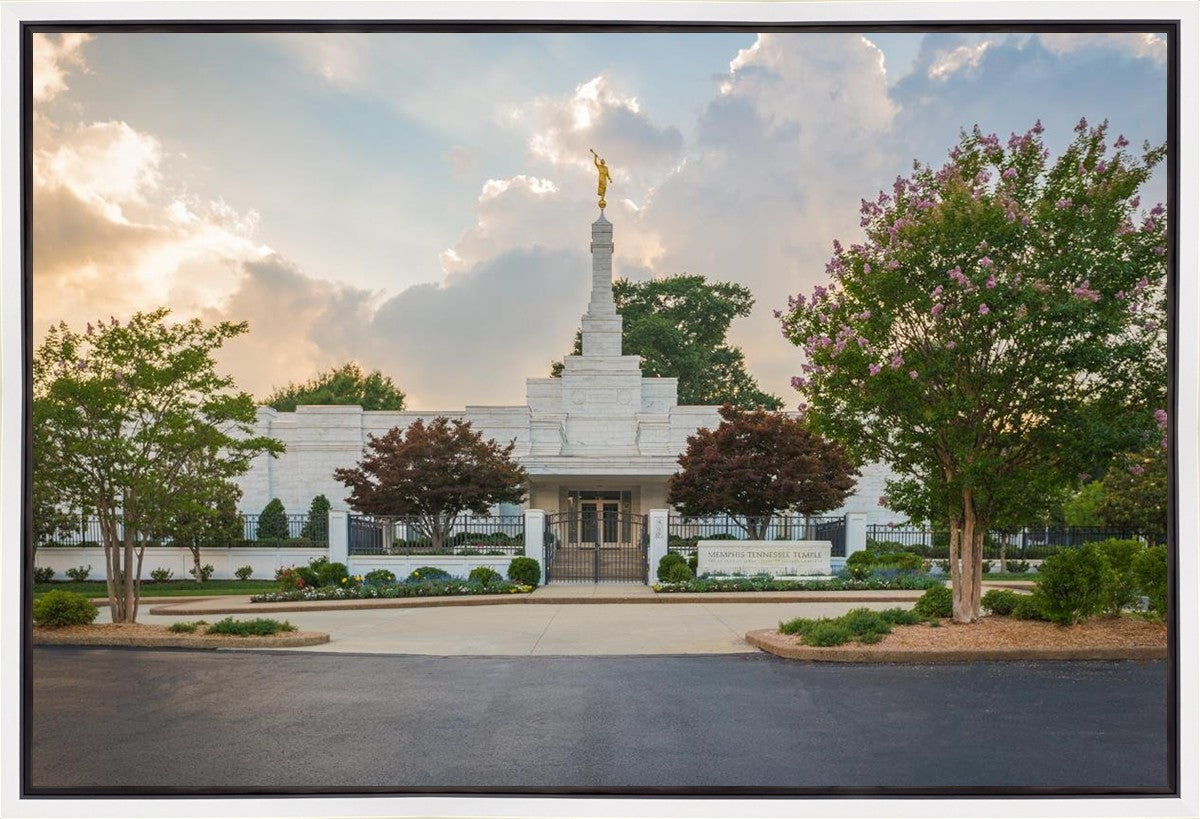 Memphis Temple Glorious Sunset Gallery Wrap