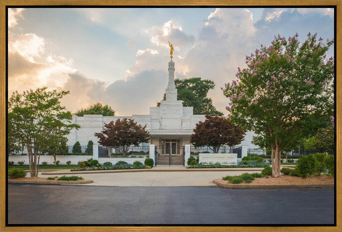 Memphis Temple Glorious Sunset Gallery Wrap