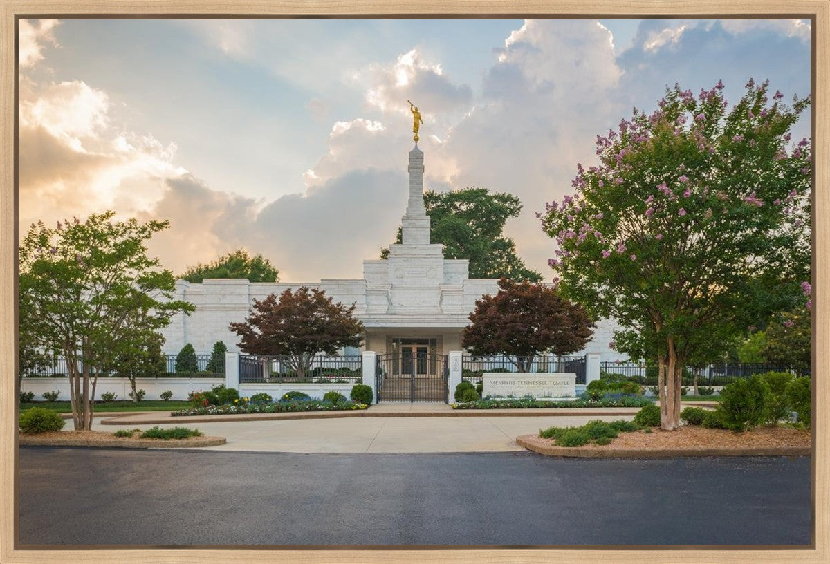 Memphis Temple Glorious Sunset Gallery Wrap