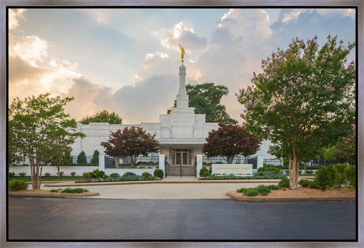 Memphis Temple Glorious Sunset Gallery Wrap