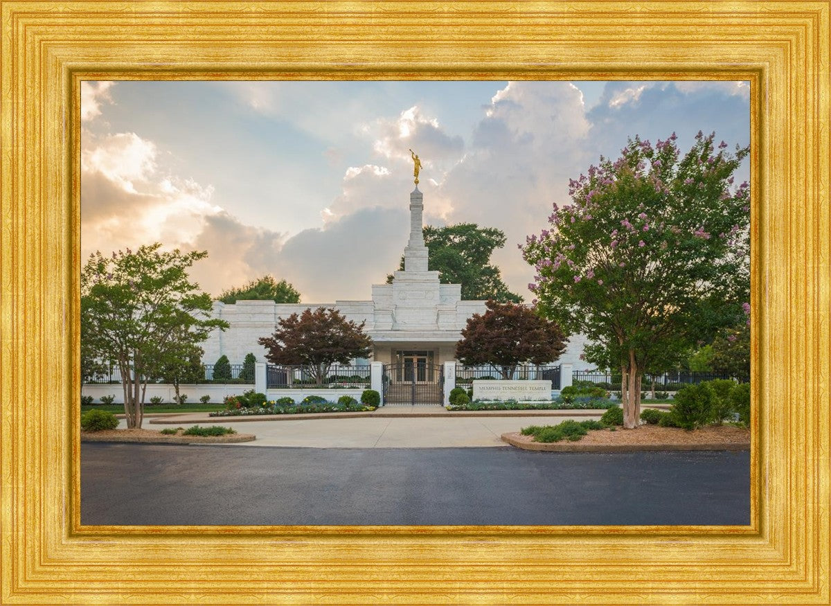 Memphis Temple Glorious Sunset