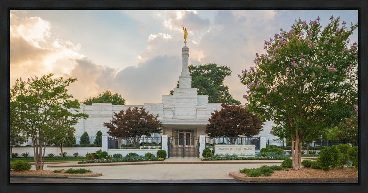 Memphis Temple Glorious Sunset Gallery Wrap
