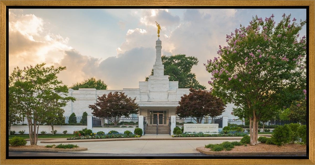 Memphis Temple Glorious Sunset Gallery Wrap