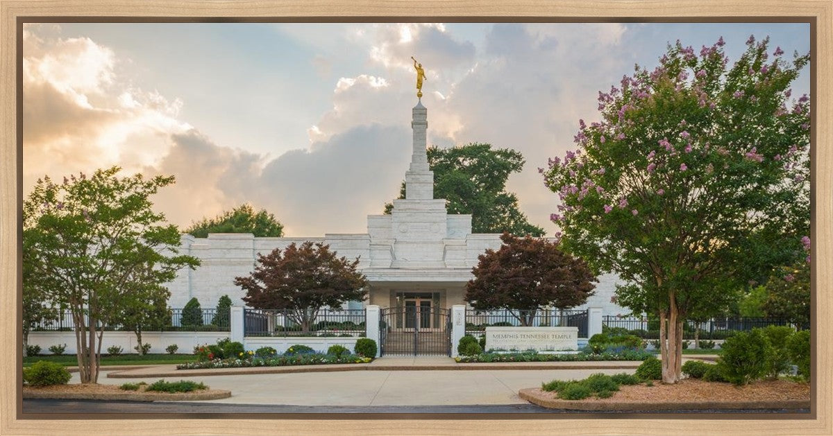 Memphis Temple Glorious Sunset Gallery Wrap