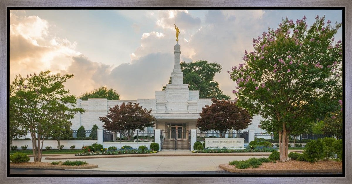 Memphis Temple Glorious Sunset Gallery Wrap