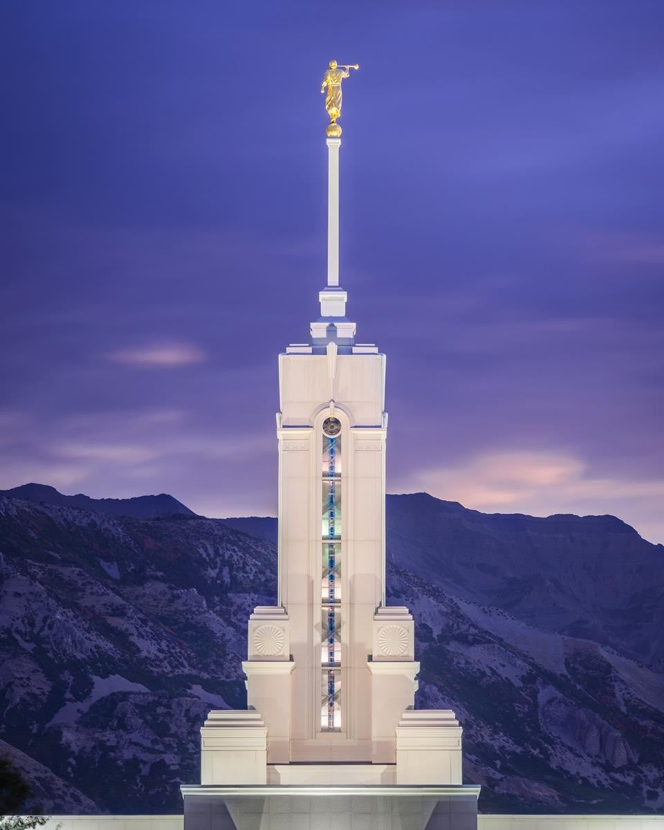 Mount Timpanogos Purple Mountains Gallery Wrap