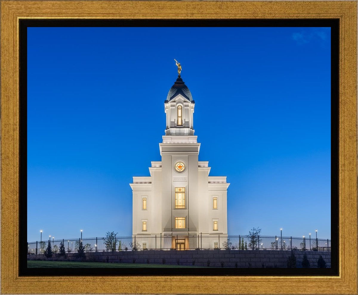 Cedar City Temple Blue Hour Gallery Wrap