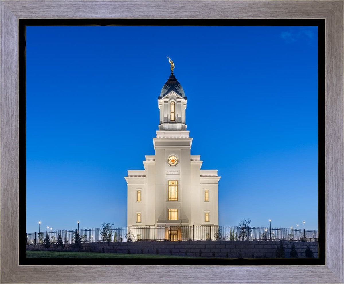 Cedar City Temple Blue Hour Gallery Wrap