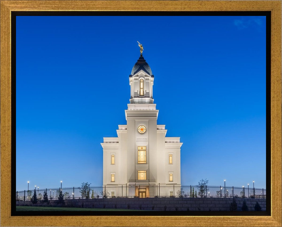 Cedar City Temple Blue Hour Gallery Wrap