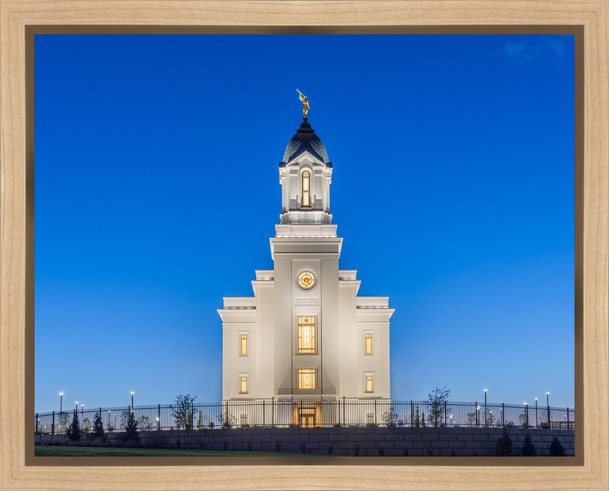 Cedar City Temple Blue Hour Gallery Wrap