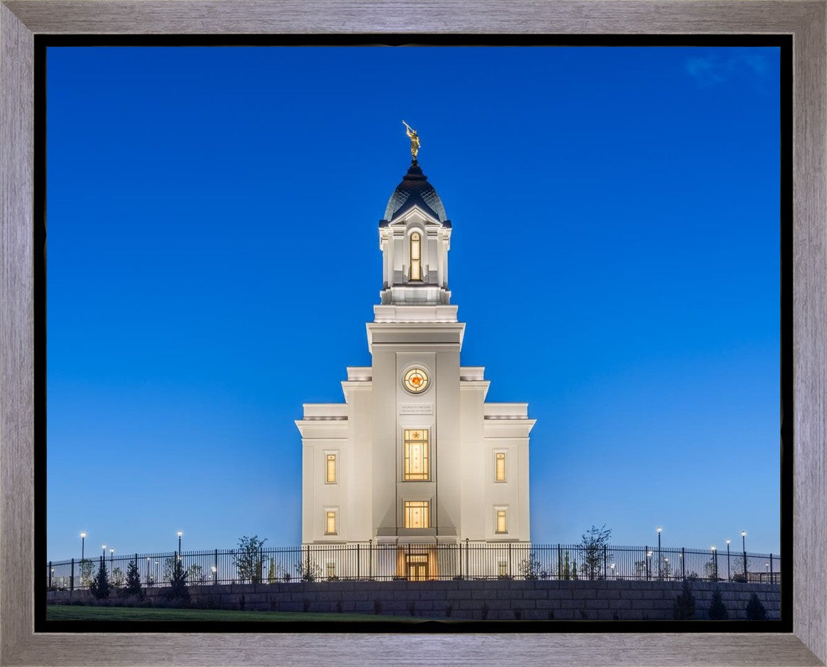 Cedar City Temple Blue Hour Gallery Wrap