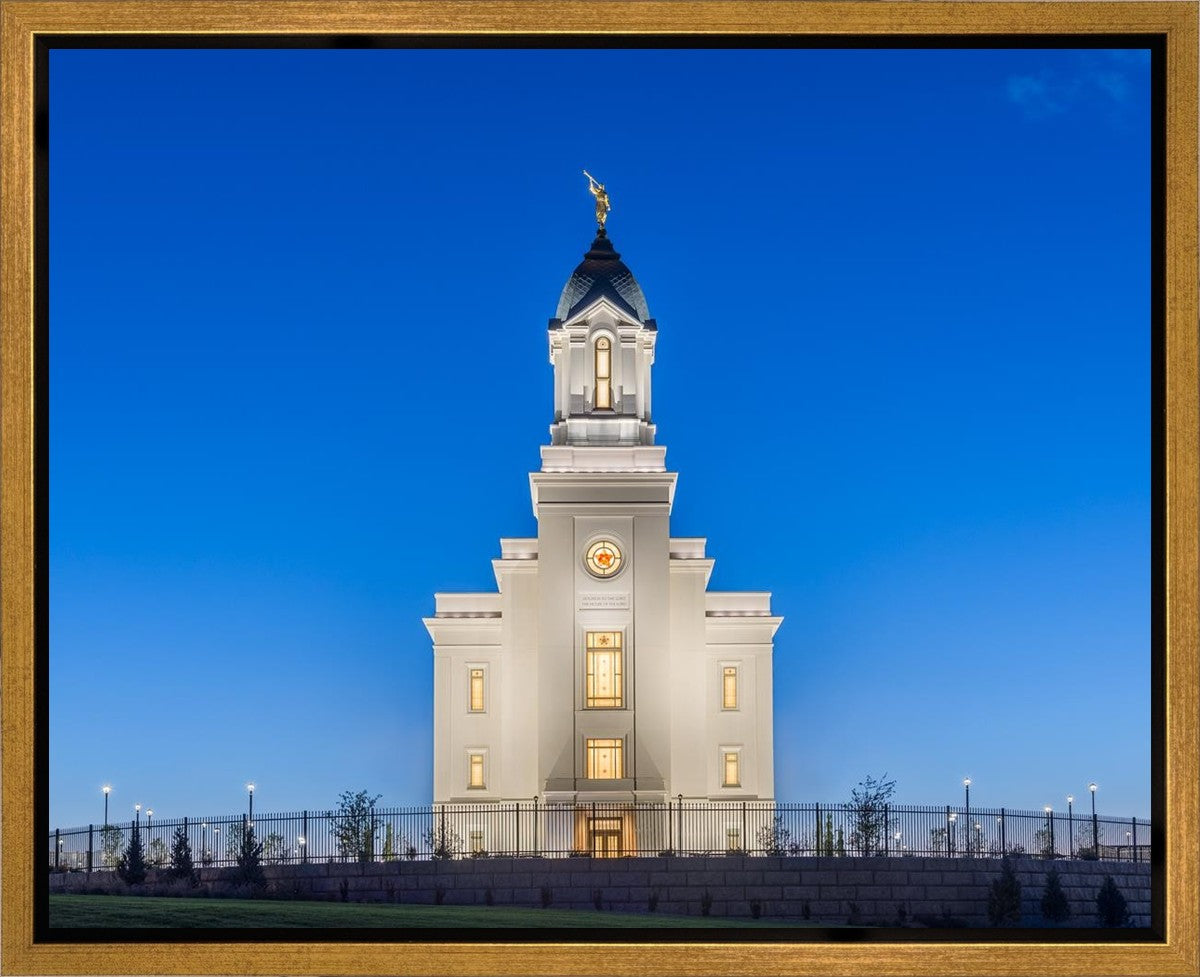 Cedar City Temple Blue Hour Gallery Wrap