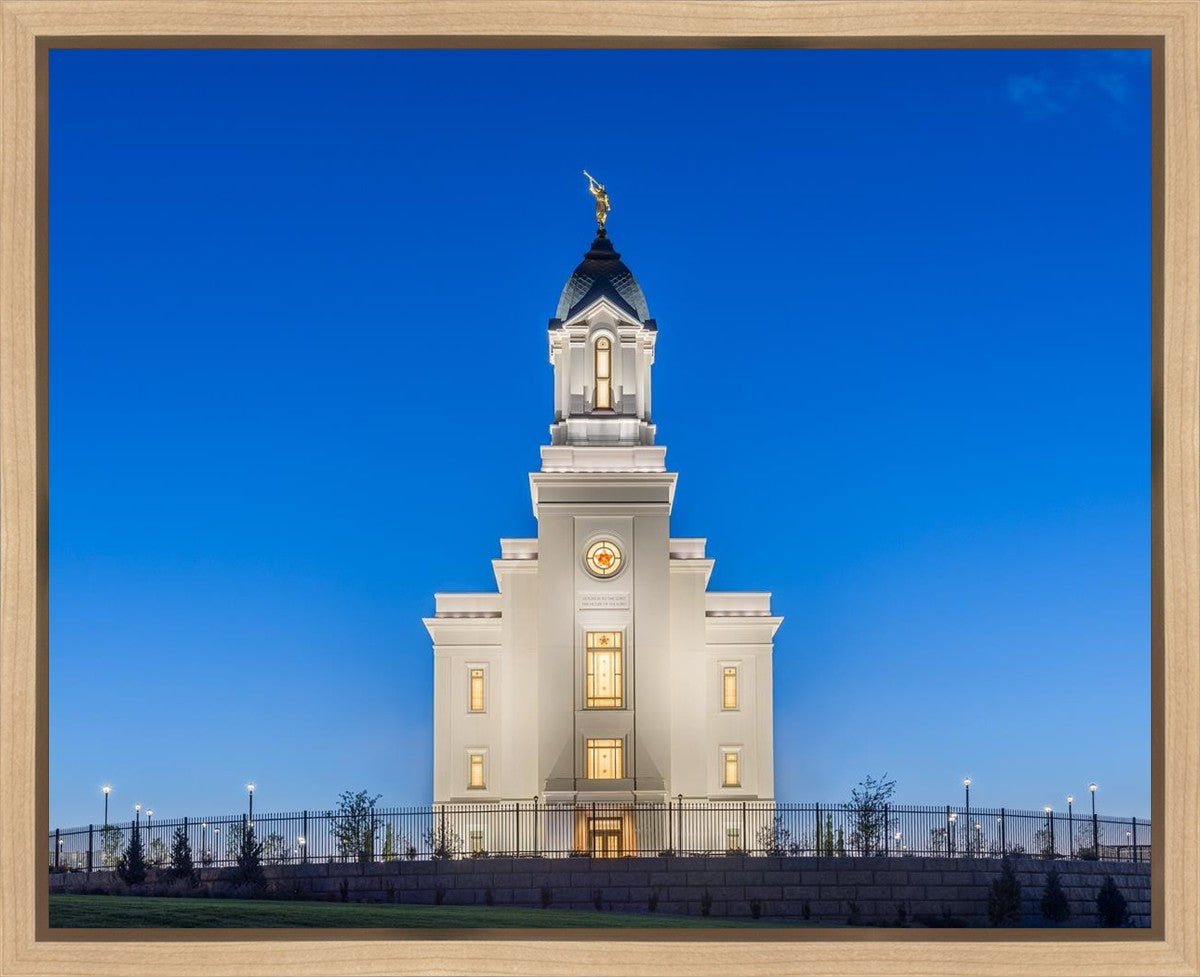 Cedar City Temple Blue Hour Gallery Wrap