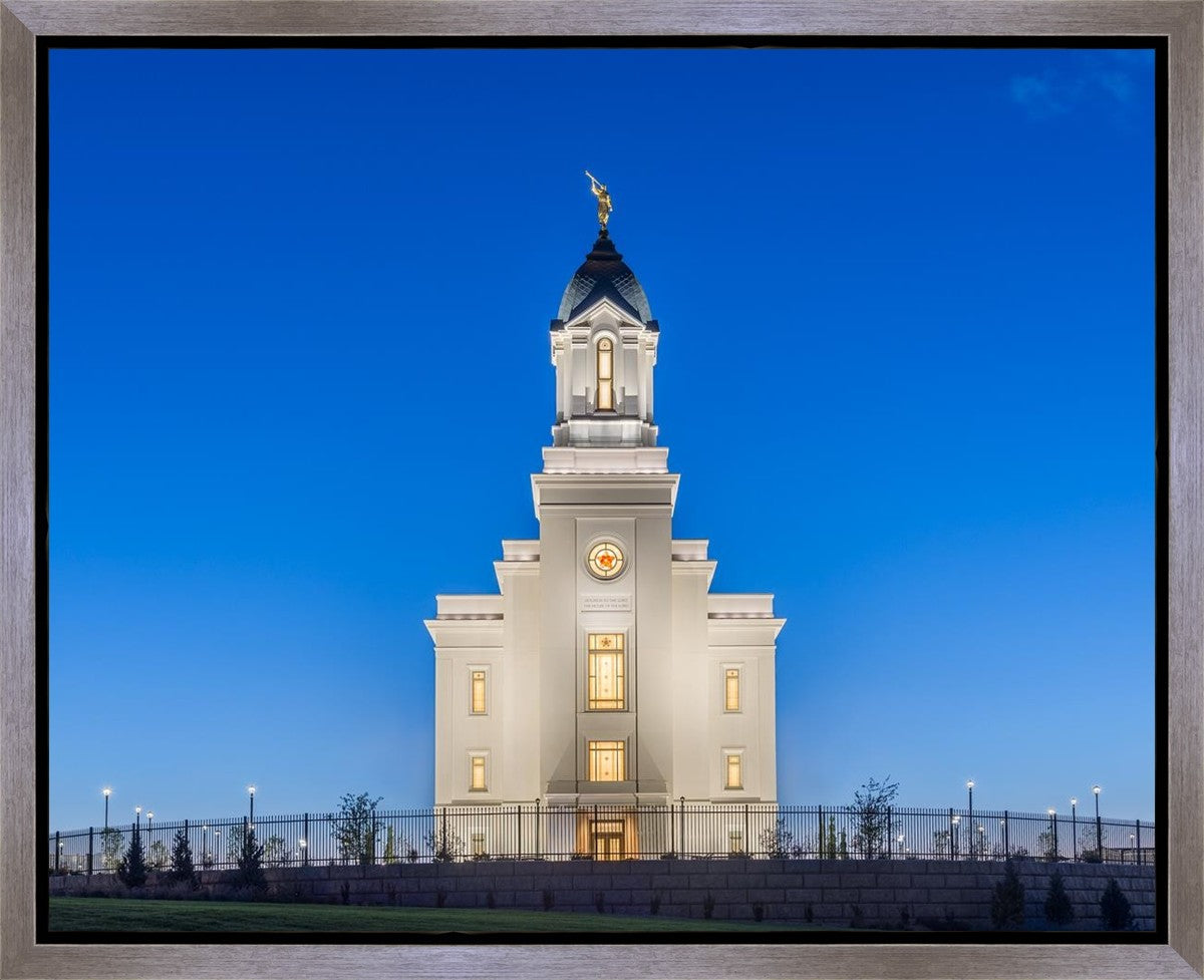 Cedar City Temple Blue Hour Gallery Wrap