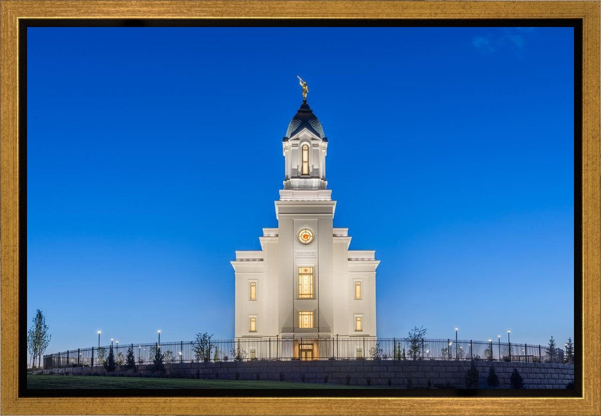 Cedar City Temple Blue Hour Gallery Wrap