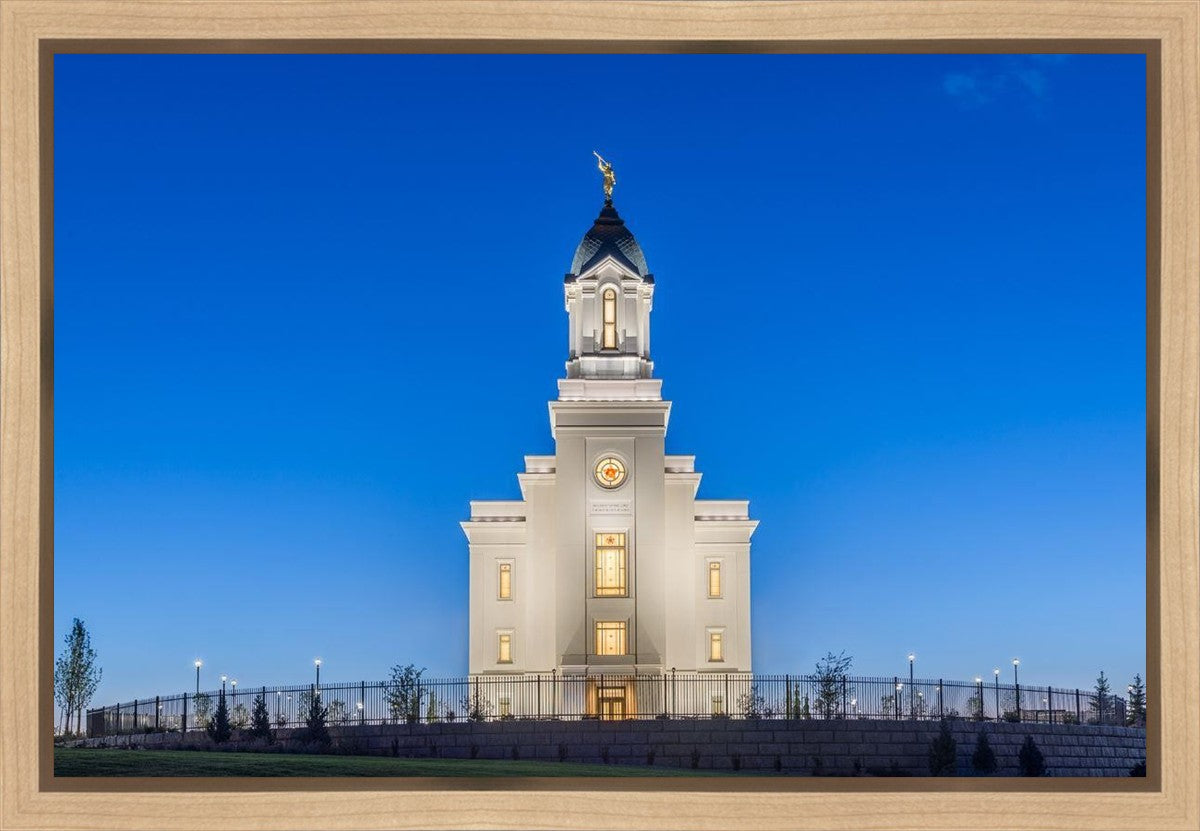 Cedar City Temple Blue Hour Gallery Wrap