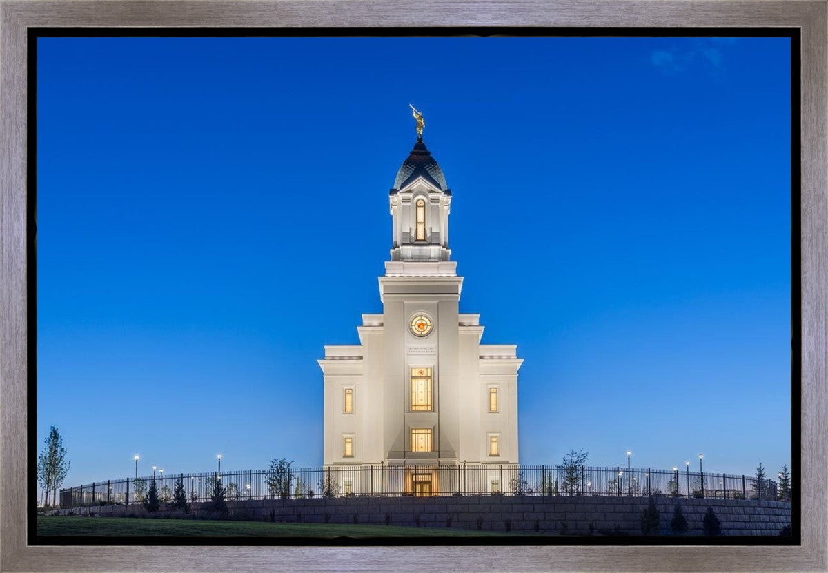 Cedar City Temple Blue Hour Gallery Wrap