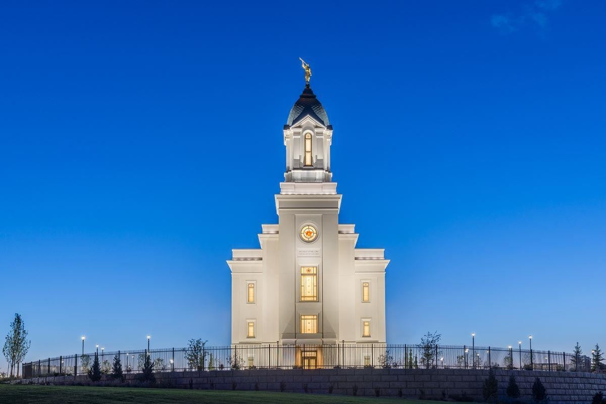 Cedar City Temple Blue Hour Gallery Wrap