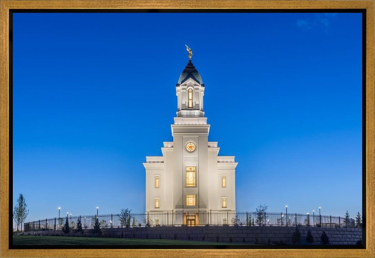 Cedar City Temple Blue Hour Gallery Wrap