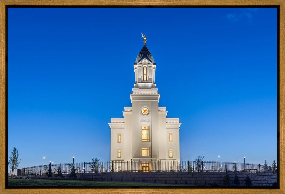 Cedar City Temple Blue Hour Gallery Wrap