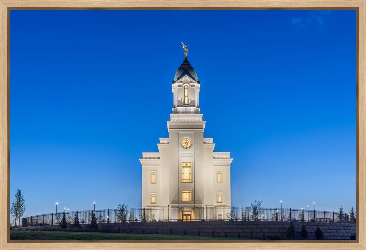 Cedar City Temple Blue Hour Gallery Wrap