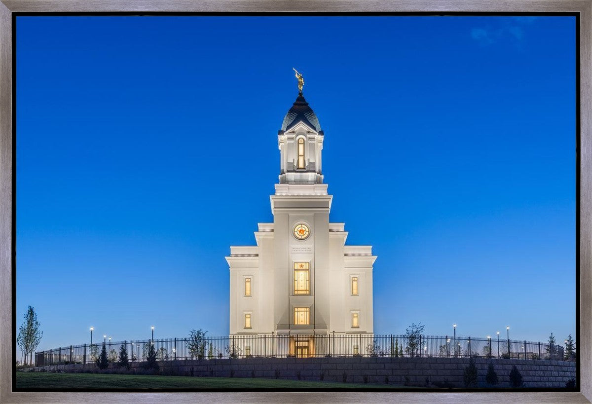 Cedar City Temple Blue Hour Gallery Wrap