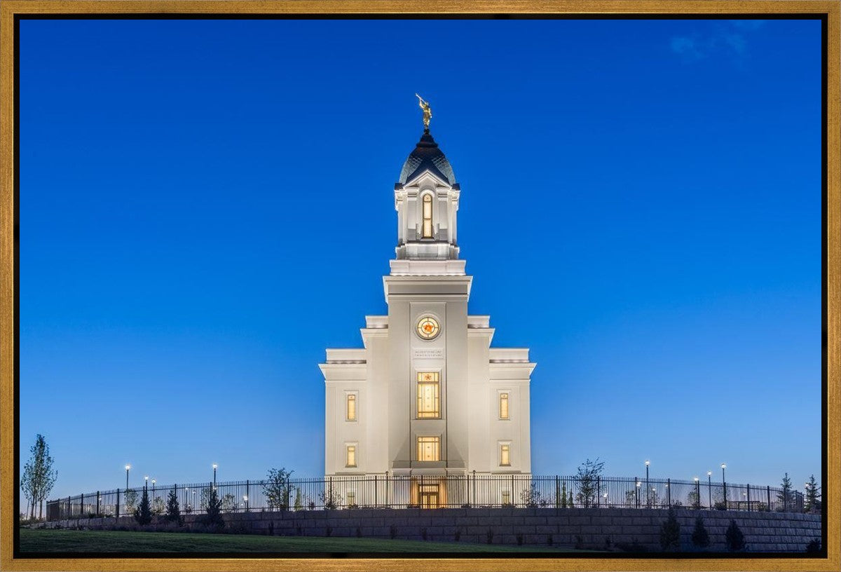 Cedar City Temple Blue Hour Gallery Wrap