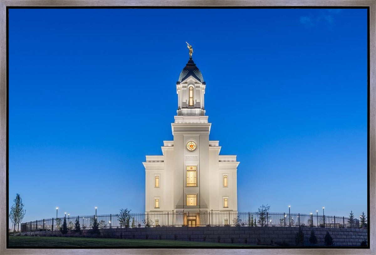 Cedar City Temple Blue Hour Gallery Wrap