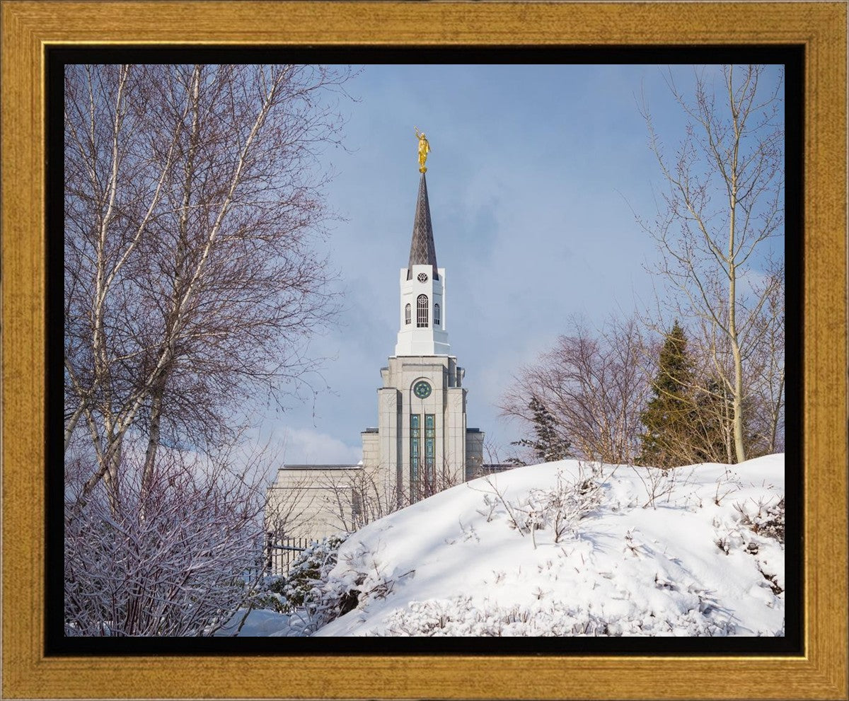Boston Morning Snow Horizontal Gallery Wrap