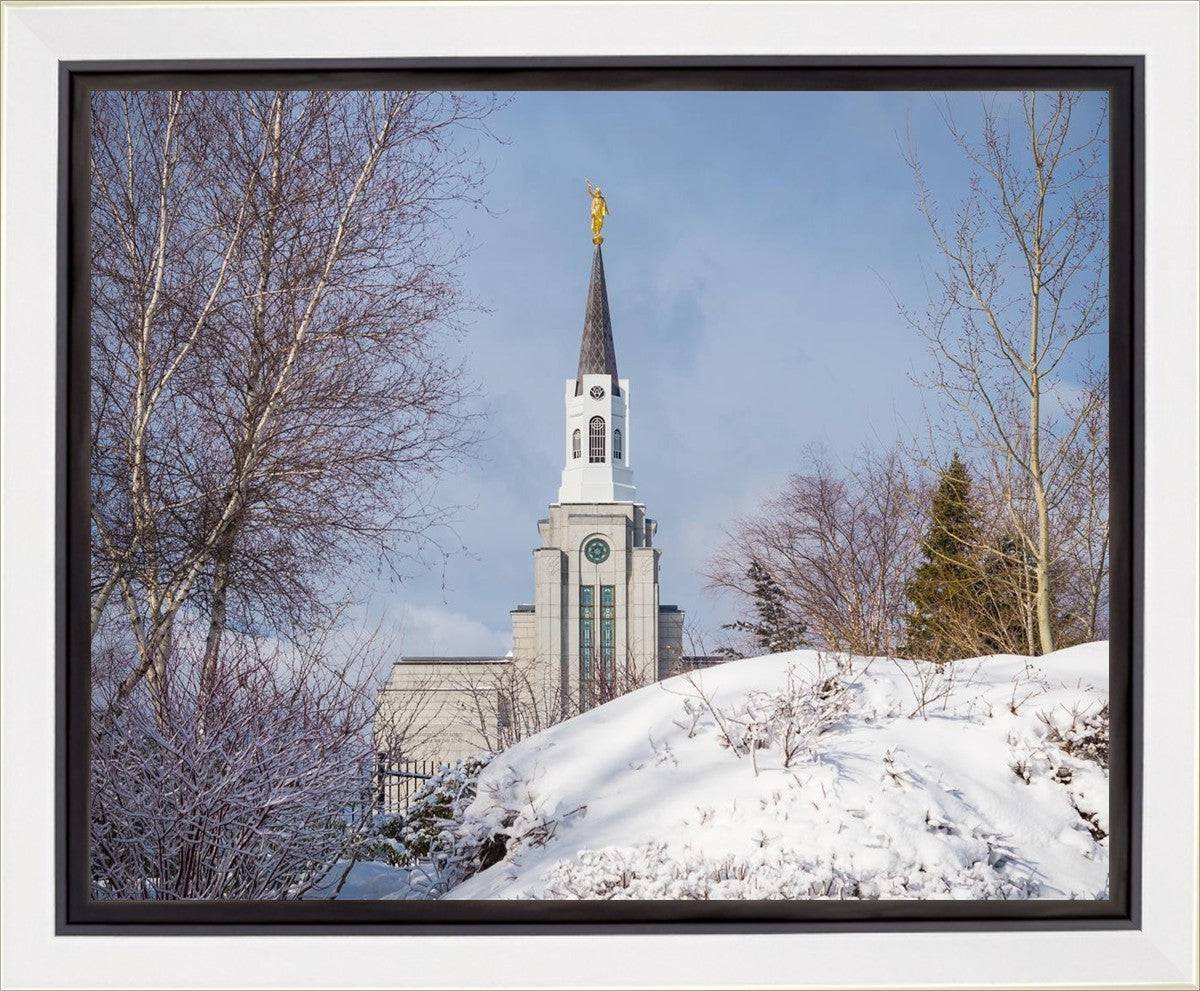 Boston Morning Snow Horizontal Gallery Wrap