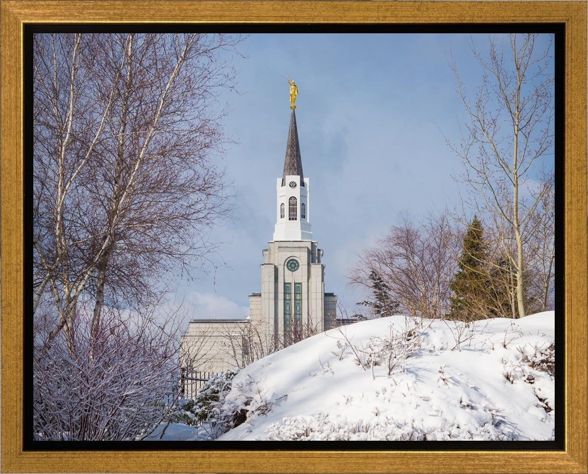 Boston Morning Snow Horizontal Gallery Wrap