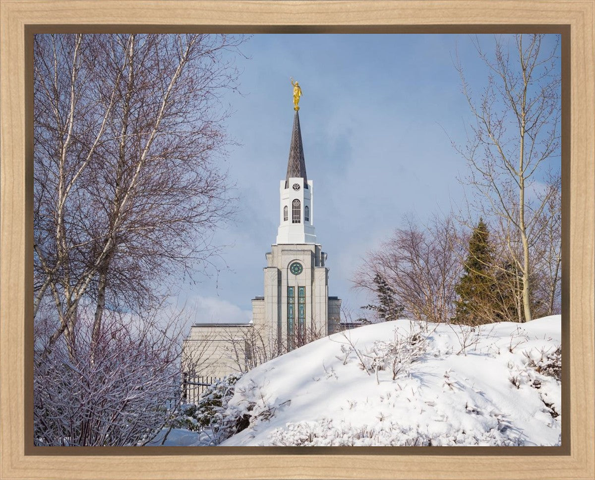 Boston Morning Snow Horizontal Gallery Wrap