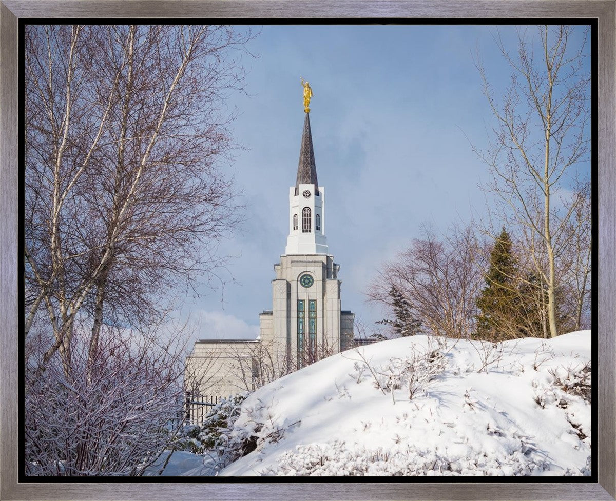 Boston Morning Snow Horizontal Gallery Wrap