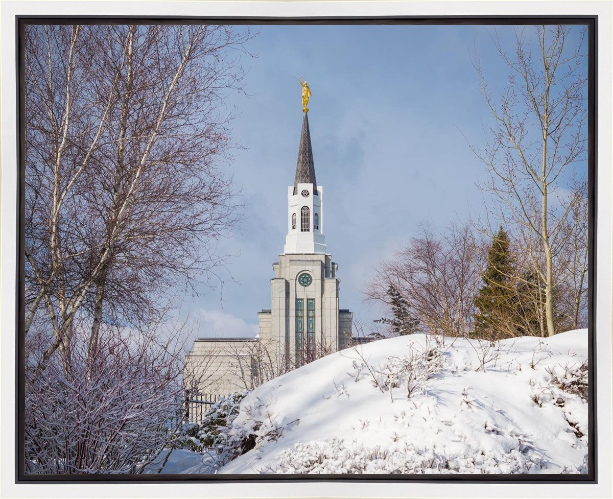 Boston Morning Snow Horizontal Gallery Wrap