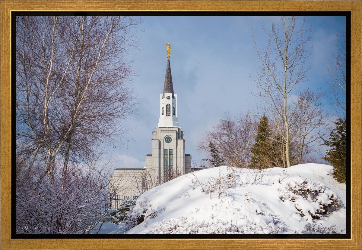 Boston Morning Snow Horizontal Gallery Wrap
