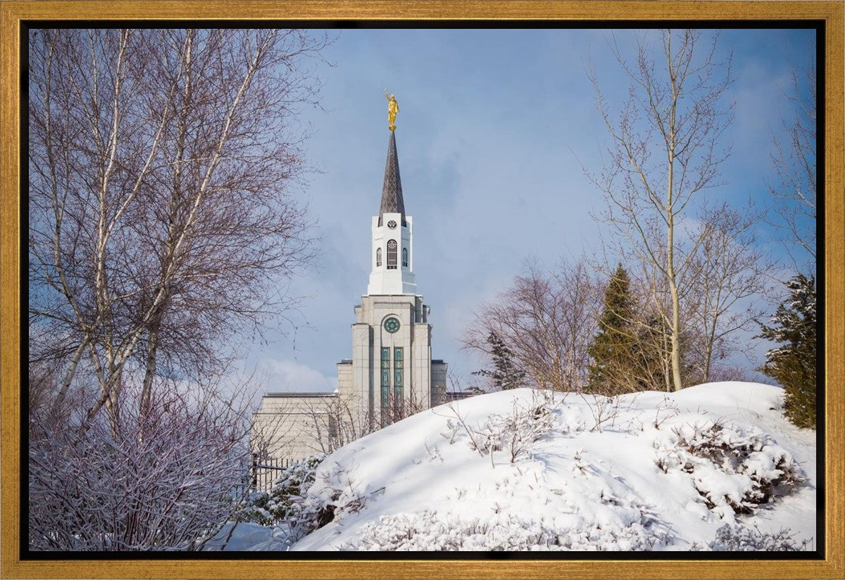 Boston Morning Snow Horizontal Gallery Wrap