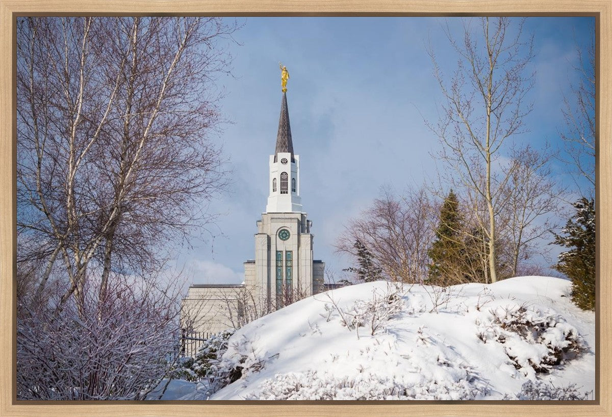 Boston Morning Snow Horizontal Gallery Wrap